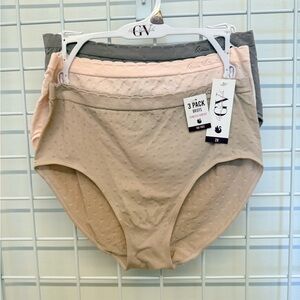 Gloria Vanderbilt Women's Panties 3-Pack - Gray, Cream, Tan